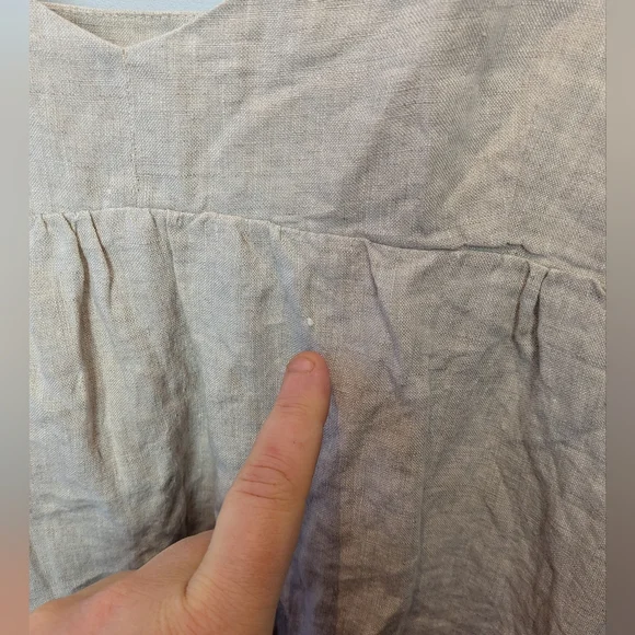 WILFRED ARITZIA Lover Linen Babydoll Mini Dress 100% Linen Size Large - Picture 10 of 16